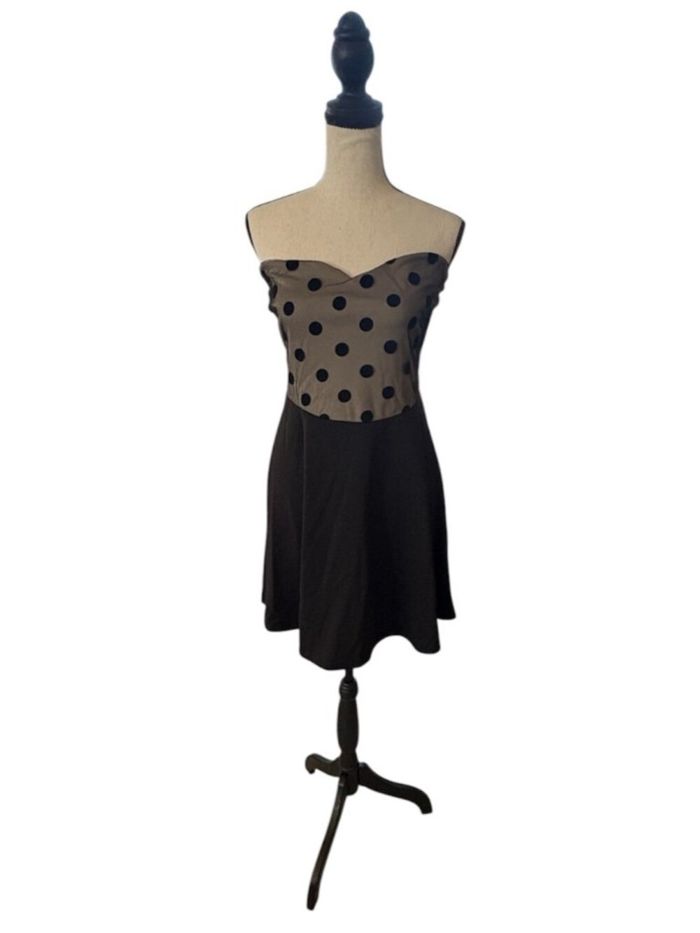 Sleeveless Mini Dress Disney Bounding Polka Dot Sweetheart VTG Size Large